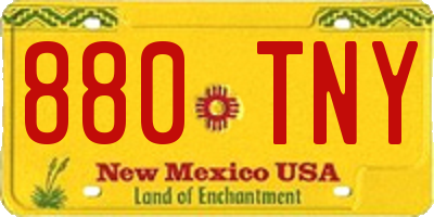 NM license plate 880TNY