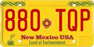 NM license plate 880TQP