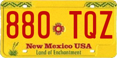 NM license plate 880TQZ