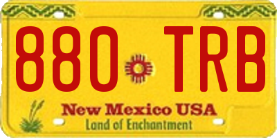 NM license plate 880TRB