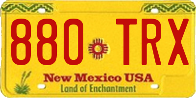 NM license plate 880TRX