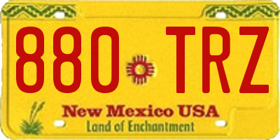 NM license plate 880TRZ