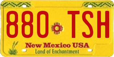 NM license plate 880TSH
