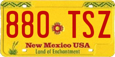 NM license plate 880TSZ