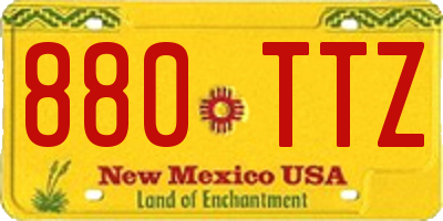 NM license plate 880TTZ