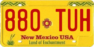 NM license plate 880TUH