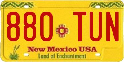 NM license plate 880TUN