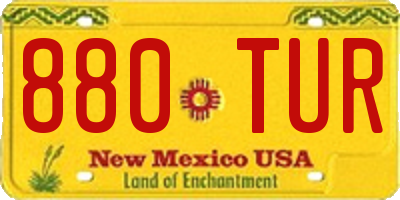 NM license plate 880TUR