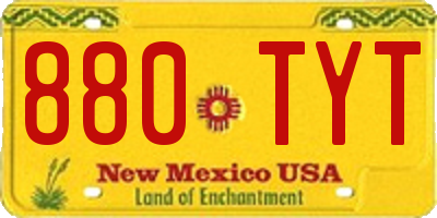 NM license plate 880TYT