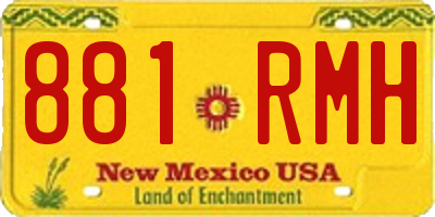 NM license plate 881RMH