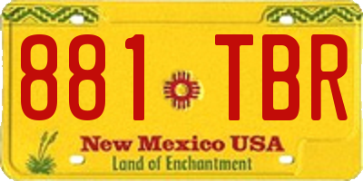 NM license plate 881TBR