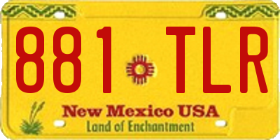 NM license plate 881TLR