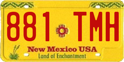 NM license plate 881TMH