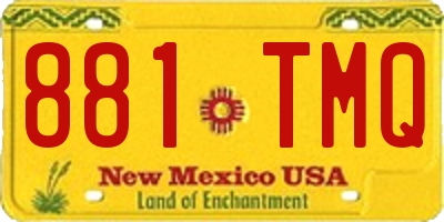 NM license plate 881TMQ