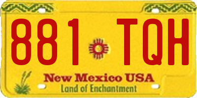 NM license plate 881TQH