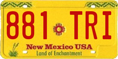 NM license plate 881TRI