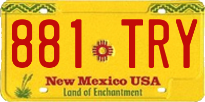 NM license plate 881TRY