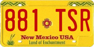 NM license plate 881TSR