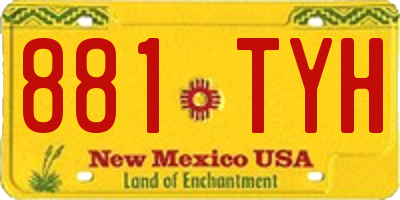 NM license plate 881TYH