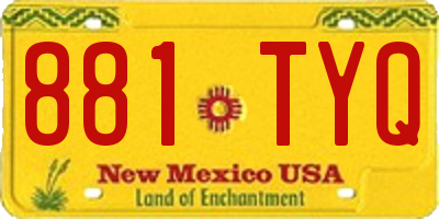 NM license plate 881TYQ