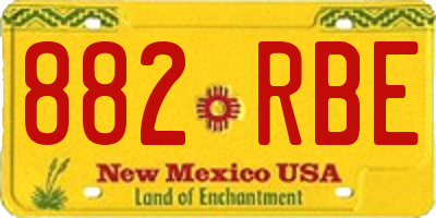 NM license plate 882RBE