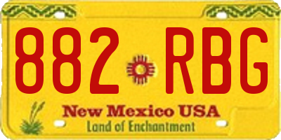 NM license plate 882RBG