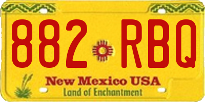 NM license plate 882RBQ