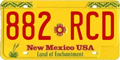 NM license plate 882RCD