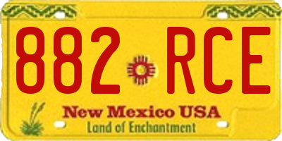 NM license plate 882RCE