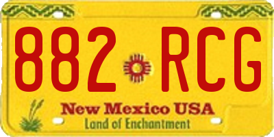 NM license plate 882RCG