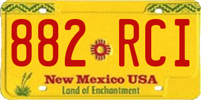 NM license plate 882RCI