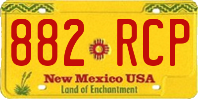 NM license plate 882RCP