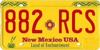 NM license plate 882RCS