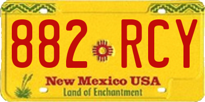 NM license plate 882RCY