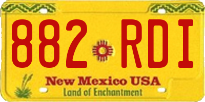 NM license plate 882RDI