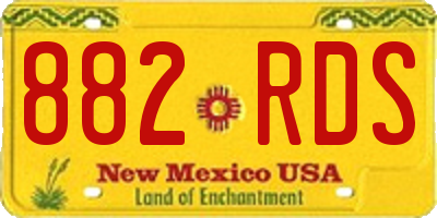 NM license plate 882RDS