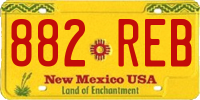 NM license plate 882REB