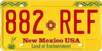 NM license plate 882REF