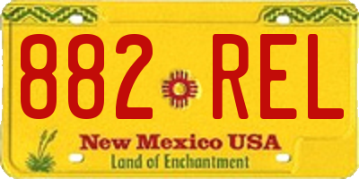 NM license plate 882REL