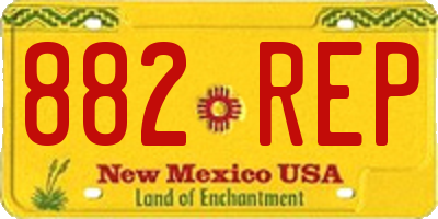 NM license plate 882REP