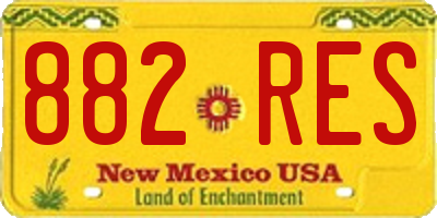NM license plate 882RES