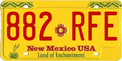 NM license plate 882RFE