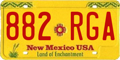 NM license plate 882RGA