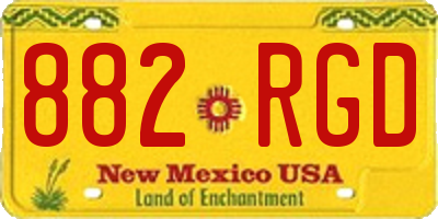NM license plate 882RGD