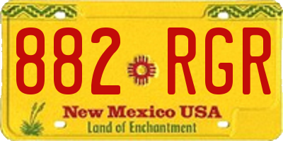 NM license plate 882RGR