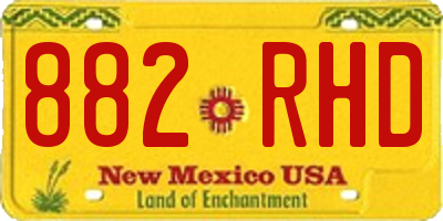 NM license plate 882RHD