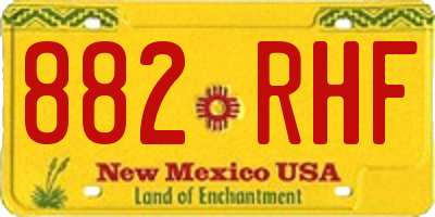 NM license plate 882RHF