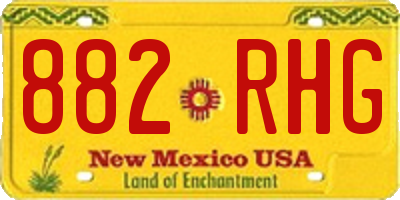 NM license plate 882RHG
