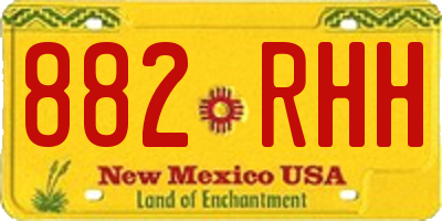NM license plate 882RHH