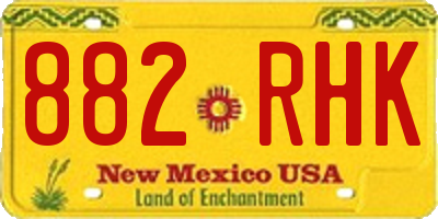 NM license plate 882RHK